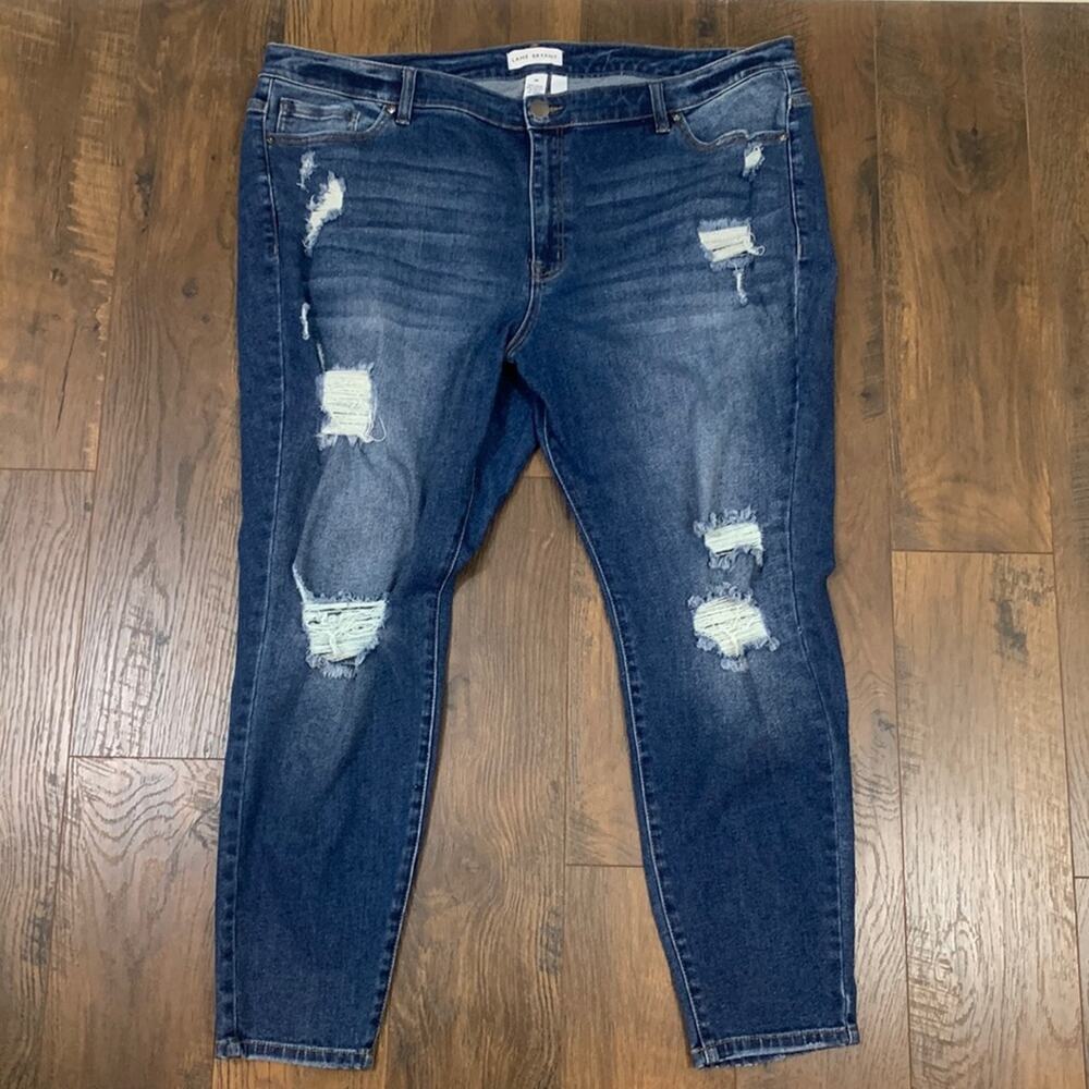 Lane Bryant Flex Magic Waistband Signature Fit Mid-Rise Skinny Distressed Jeans